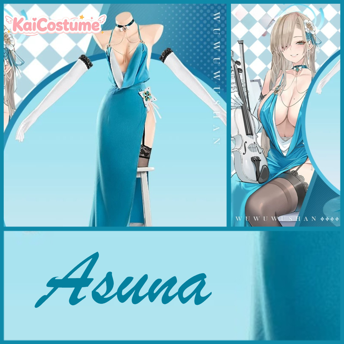 Blue Archive Asuna Evening Gow - Anime Cosplay Photo review and price