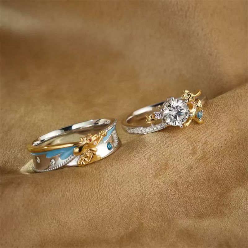 Pokémon Riolu Couple Rings - C - Anime Cosplay For Couples review and price