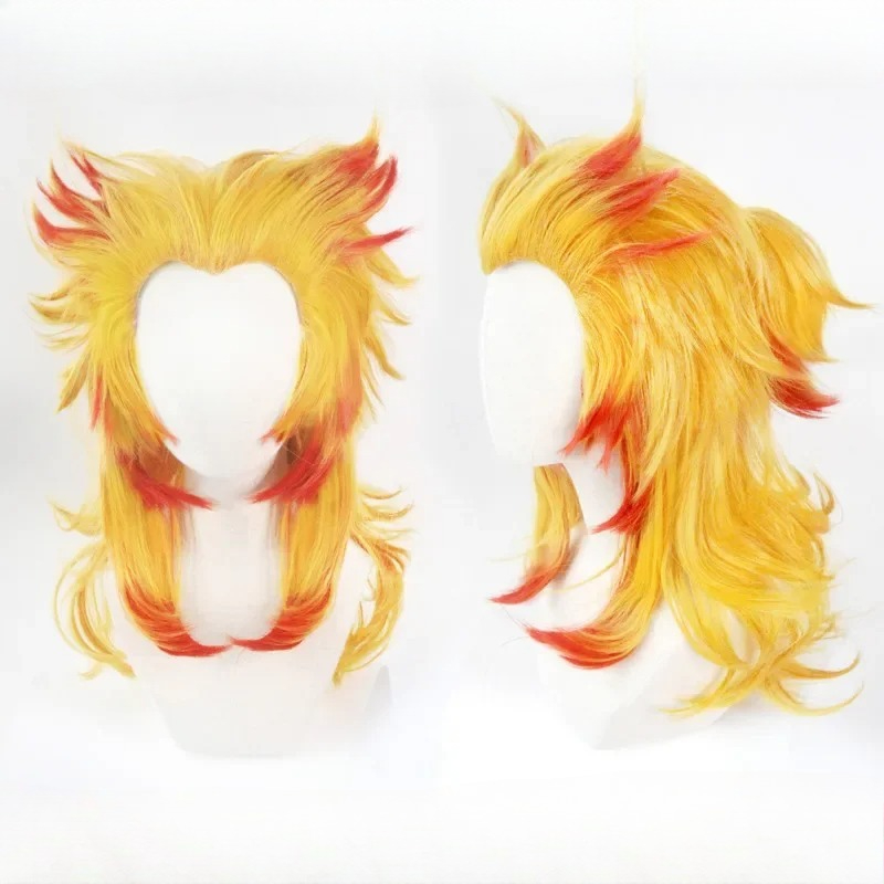 Rengoku Kyoujurou Wig Kimetsu  - Anime Cosplay Red Hair review and price