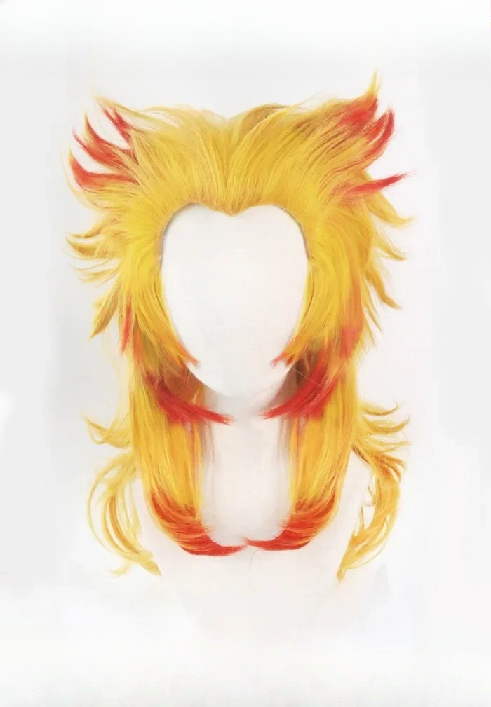 Rengoku Kyoujurou Wig Kimetsu  - Anime Cosplay Red Hair review and price