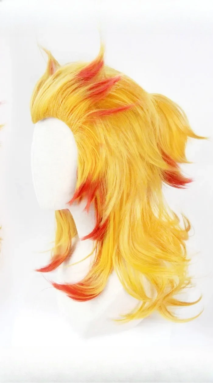 Rengoku Kyoujurou Wig Kimetsu  - Anime Cosplay Red Hair review and price
