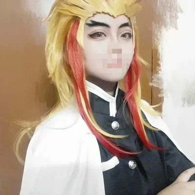 Rengoku Kyoujurou Wig Kimetsu  - Anime Cosplay Red Hair review and price