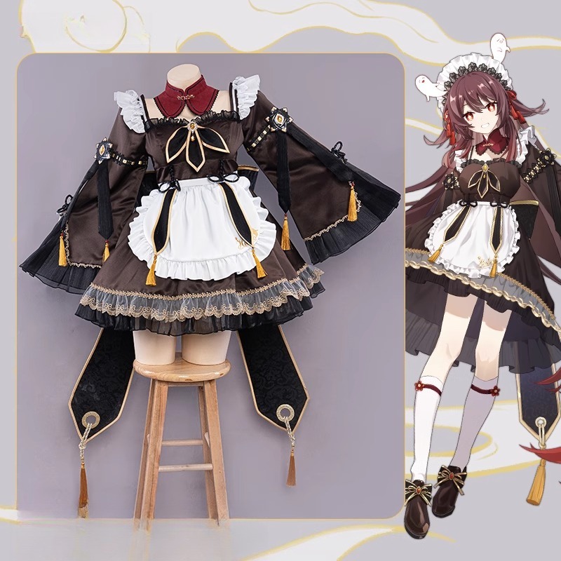 Game Genshin Impact Hu Tao Mai - Anime Cosplay Maid review and price