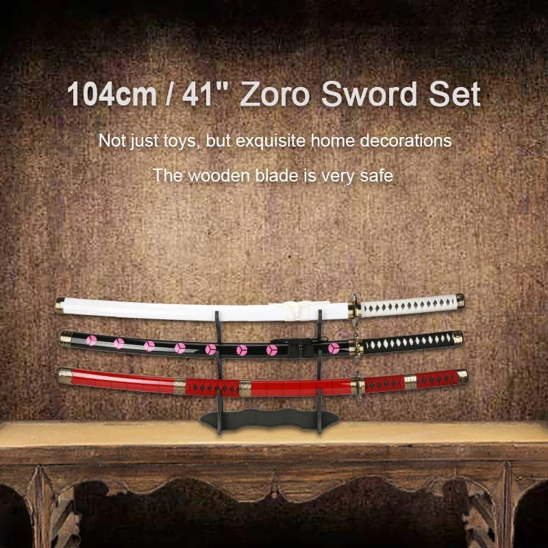 2026 3-pcs Roronoa Zoro Swords - Cosplay Anime Zoro review and price