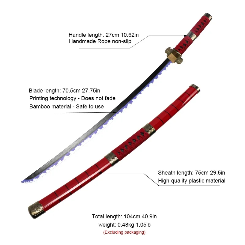 2026 3-pcs Roronoa Zoro Swords - Cosplay Anime Zoro review and price
