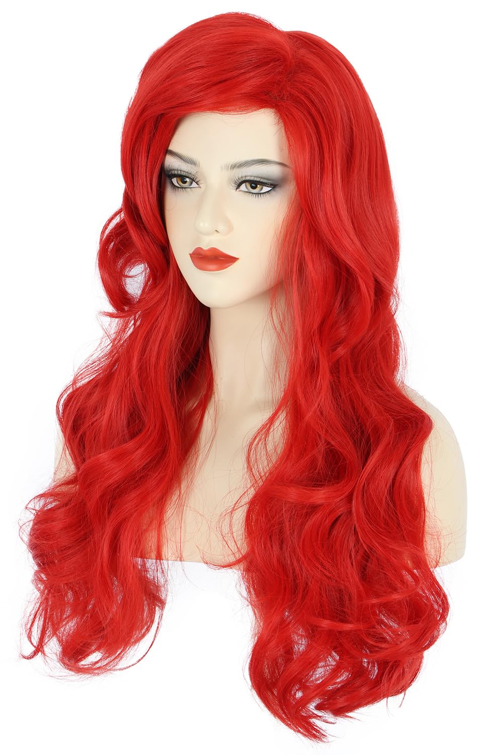 Women Long Wavy Red Wigs Hallo - Anime Cosplay Red Hair review and price