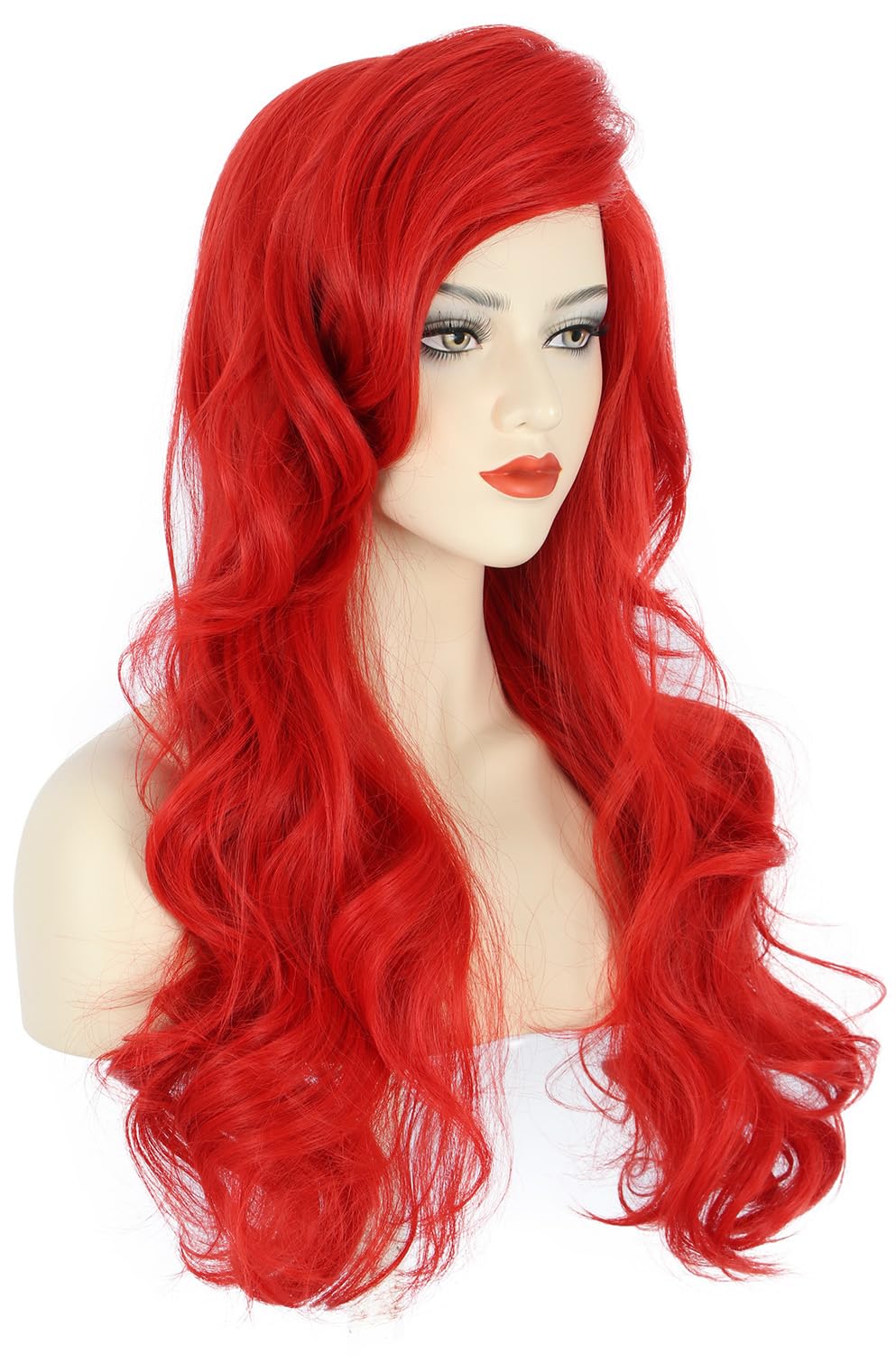 Women Long Wavy Red Wigs Hallo - Anime Cosplay Red Hair review and price
